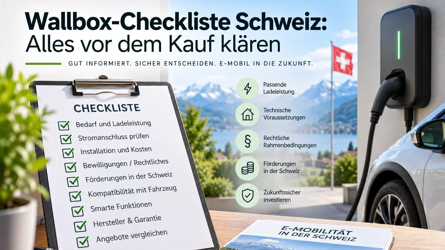 Wallbox-Checkliste Schweiz: Alles vor dem Kauf klären