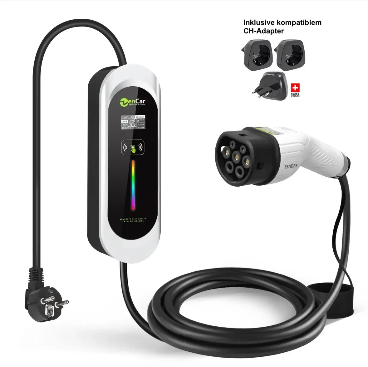 Mobile Wallbox 2,3 kW Typ 2 10A – T13 Stecker, mit App