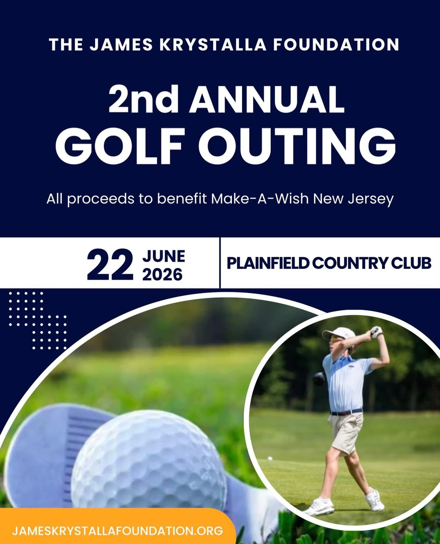 ⛳️ Save the Date! ⛳️

We are just 4 months away from our 2nd annual Golf Outing benefiting @makeawishnj and you won&rsquo;t want to miss it!

We've witnessed the happiness a wish brings, and now we're helping create more memories for kids and familie