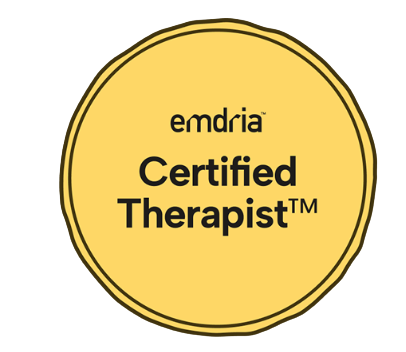 EMDRIA Certified therapist. EMDRIA badge showing Certified therapist. Advanced certification in EMDRIA and EMDR. Caroly Lenz is a EMDRIA Certified Therapist. EMDR Certified therapist near me.
