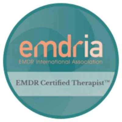 EMDR International Association logo with text 'EMDR Certified Therapist'. Carolyn Lenz is an EMDRIA approved EMDR-Certified therapist. EMDR therapy in Florida, Arizona, and South Dakota.