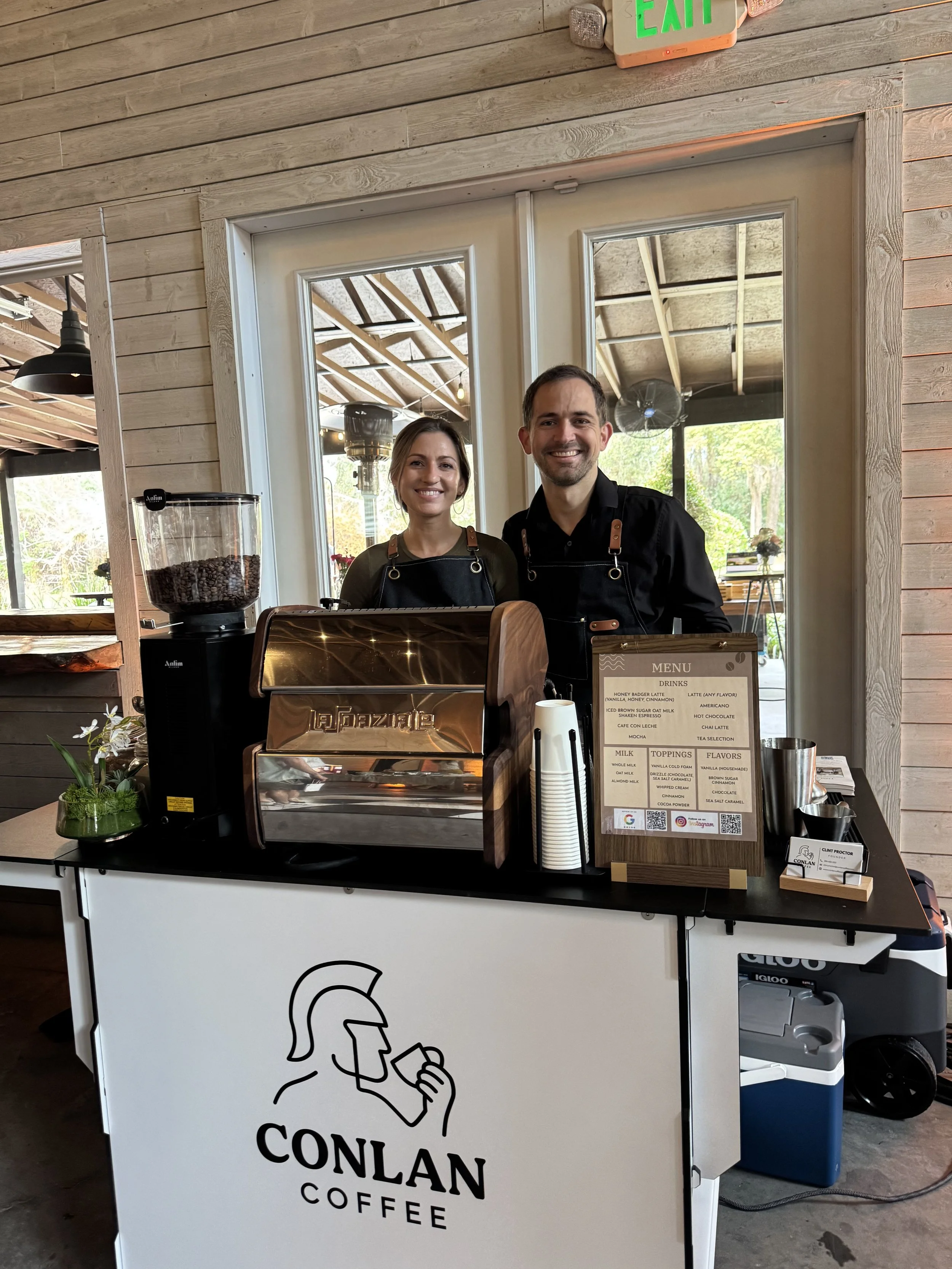 Conlan Coffee mobile coffee cart and team in Daytona Beach, FL