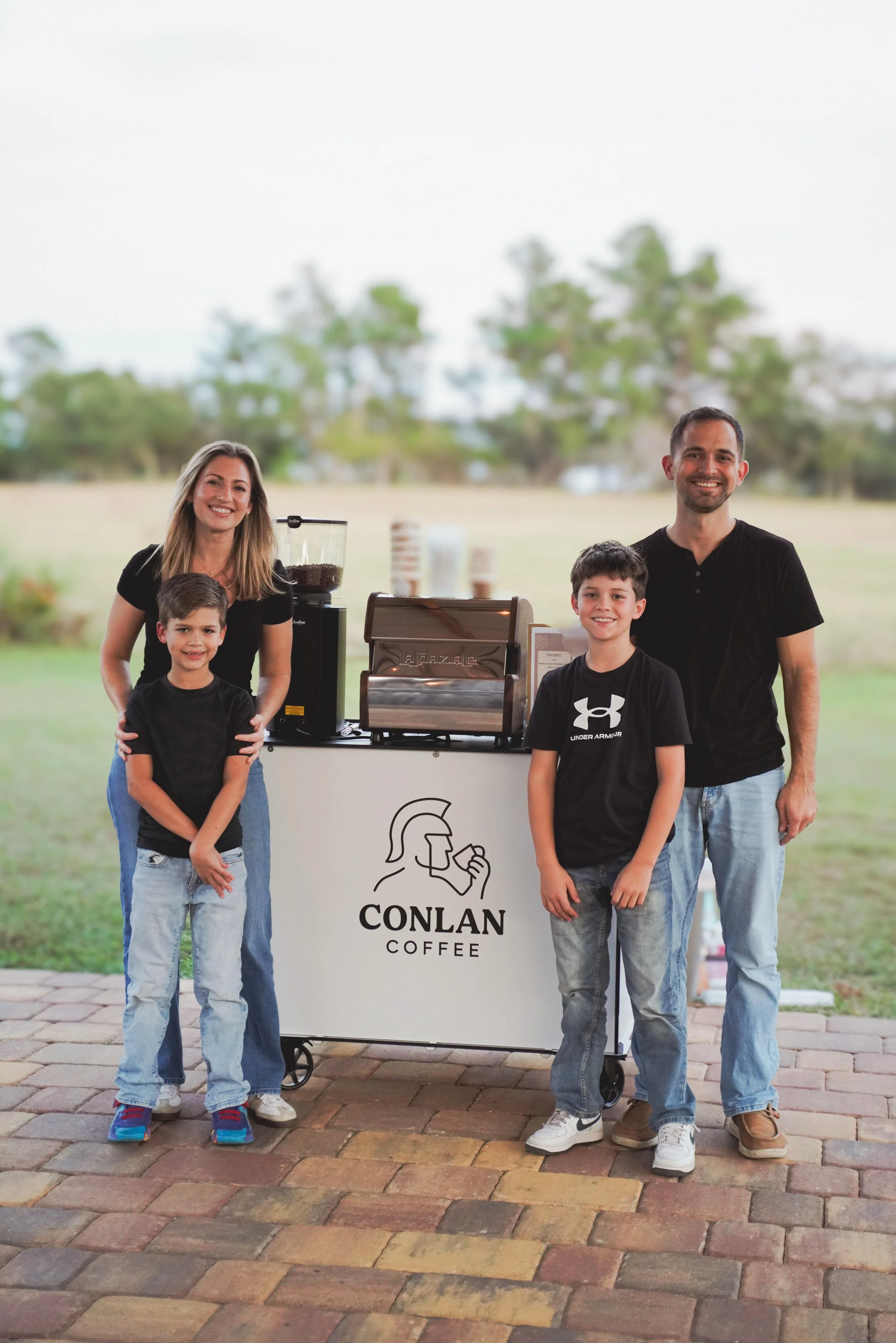 Conlan Coffee founder, Clint Proctor, and family