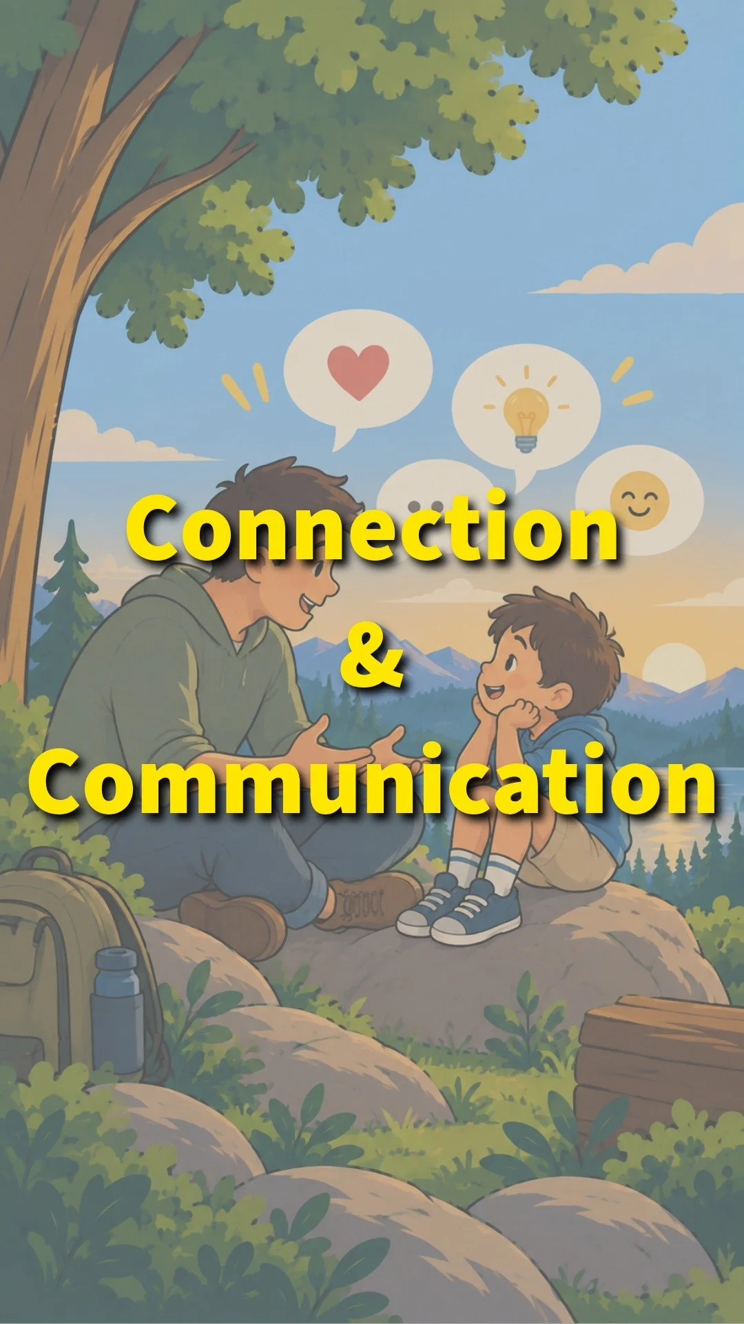 Parent and child connecting through open conversation and attentive listening