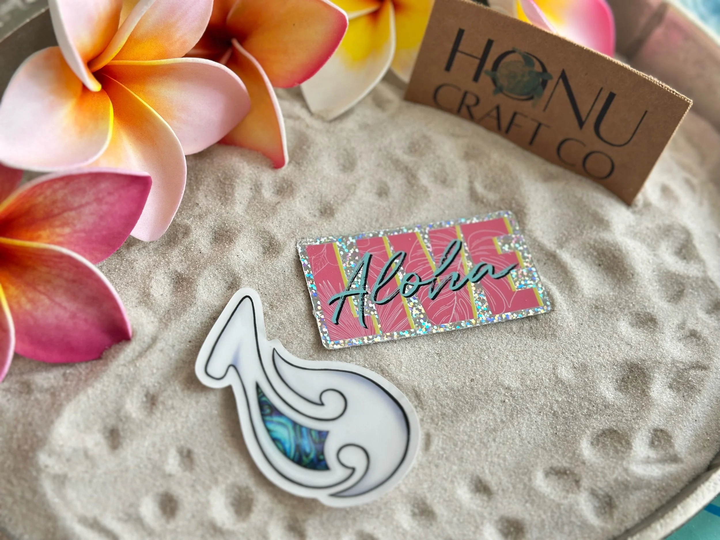 Fish Hook or Live Aloha Stickers