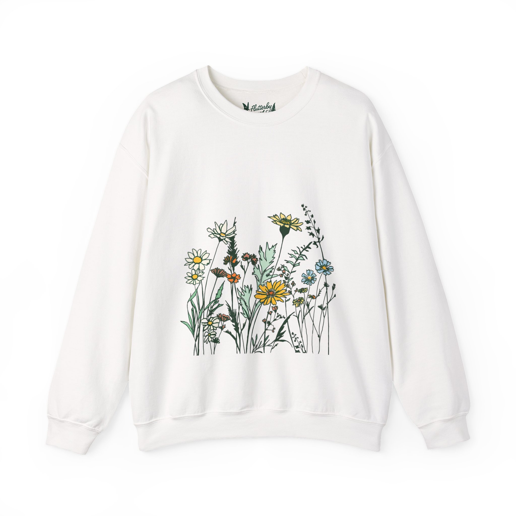 Floral Print Crewneck Sweatshirt