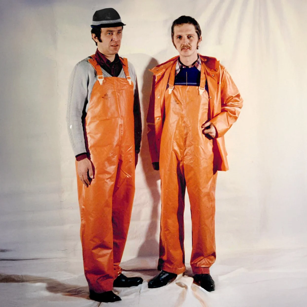 protex founder david in original rain wear