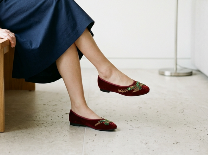 handmade embroidered shoes
