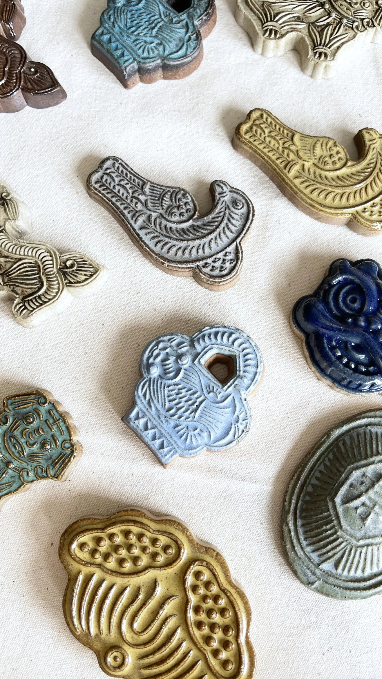 Taiwanese Ceramic Cast Paperweight from a pastry mold