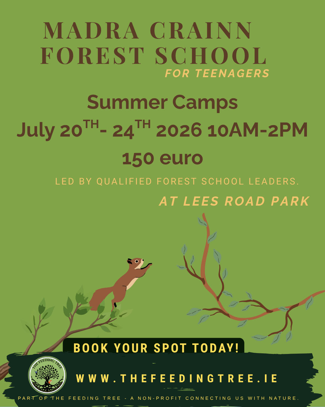 Madra Crainn Summer Camp Ages 11-14 | 20–24 July | 10am – 2pm