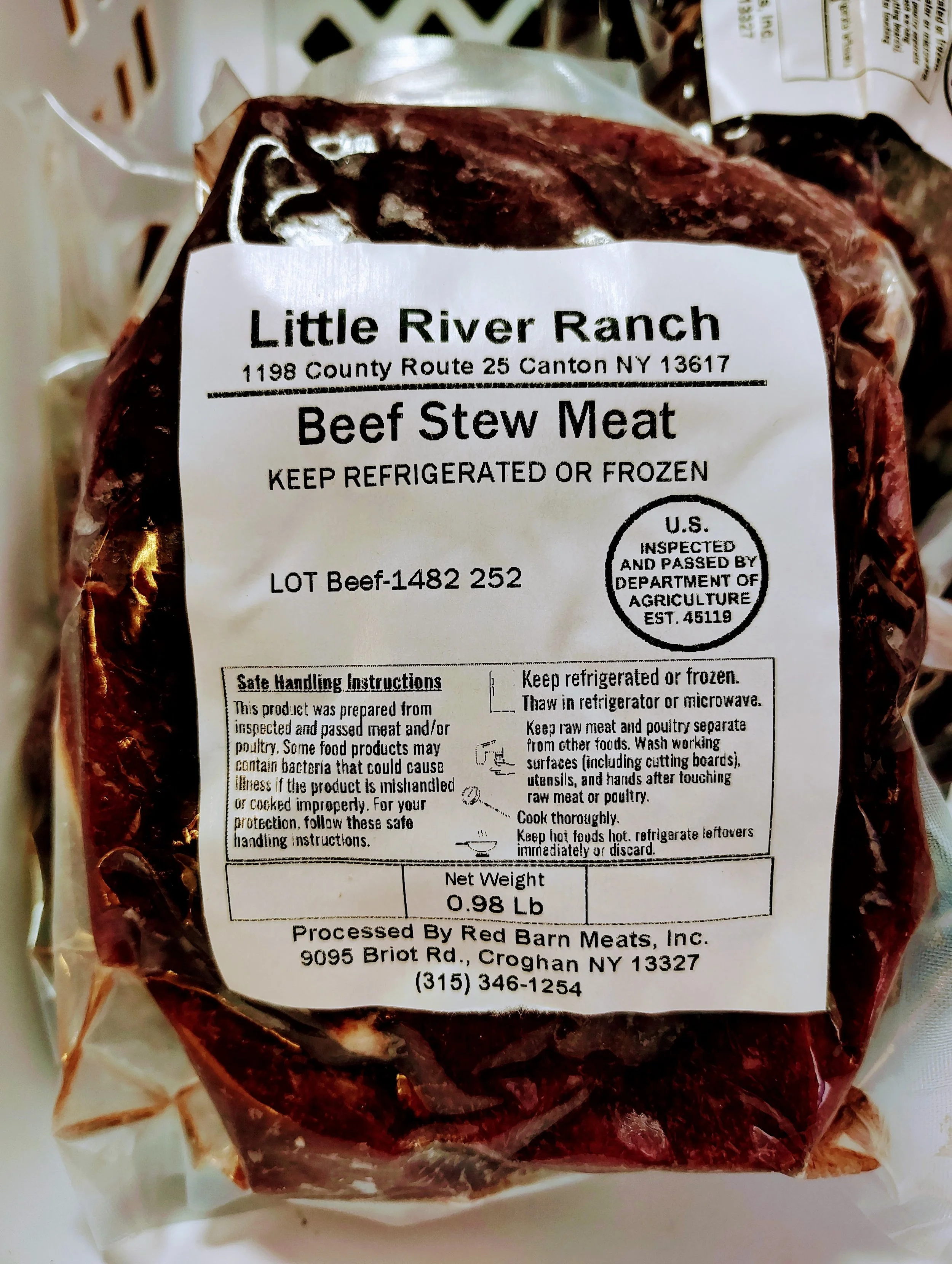 Beef stew - 1 lb pkg