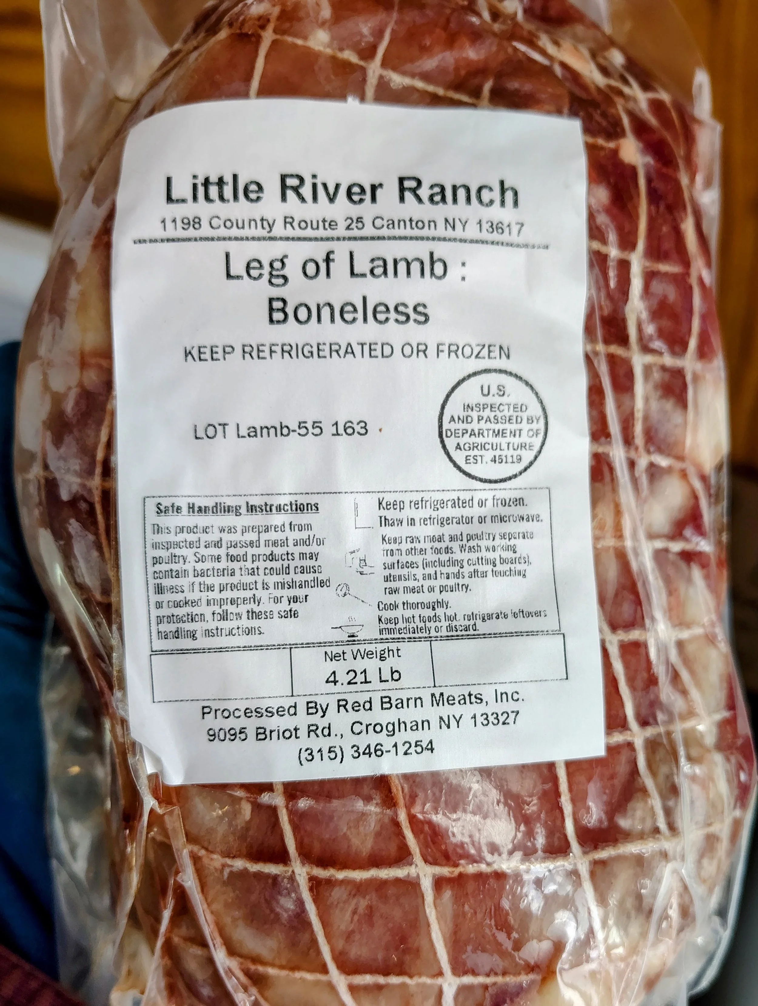 Boneless Leg of Lamb (~4.4 lbs)