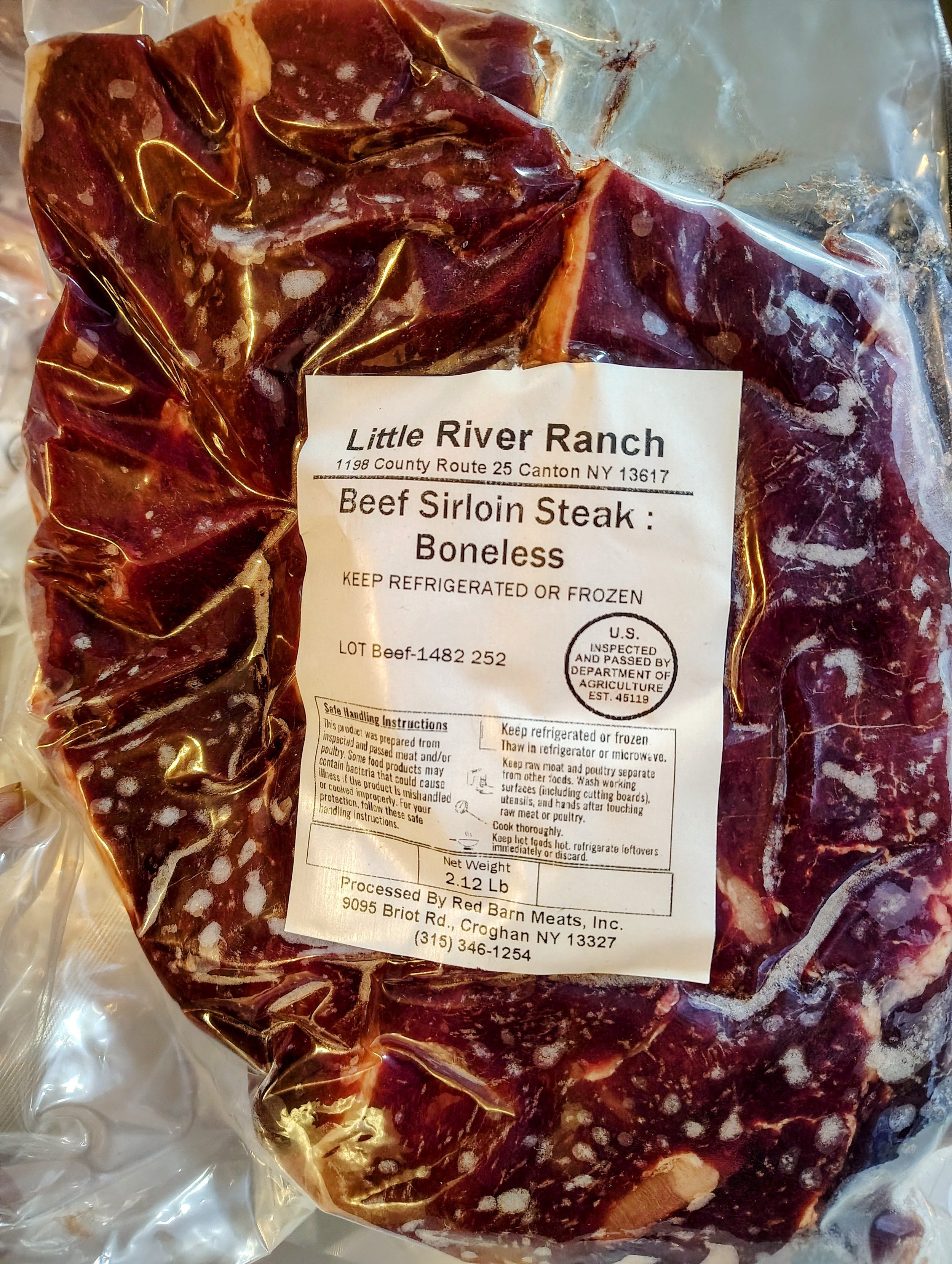 Boneless Sirloin Steaks (2 per pack)