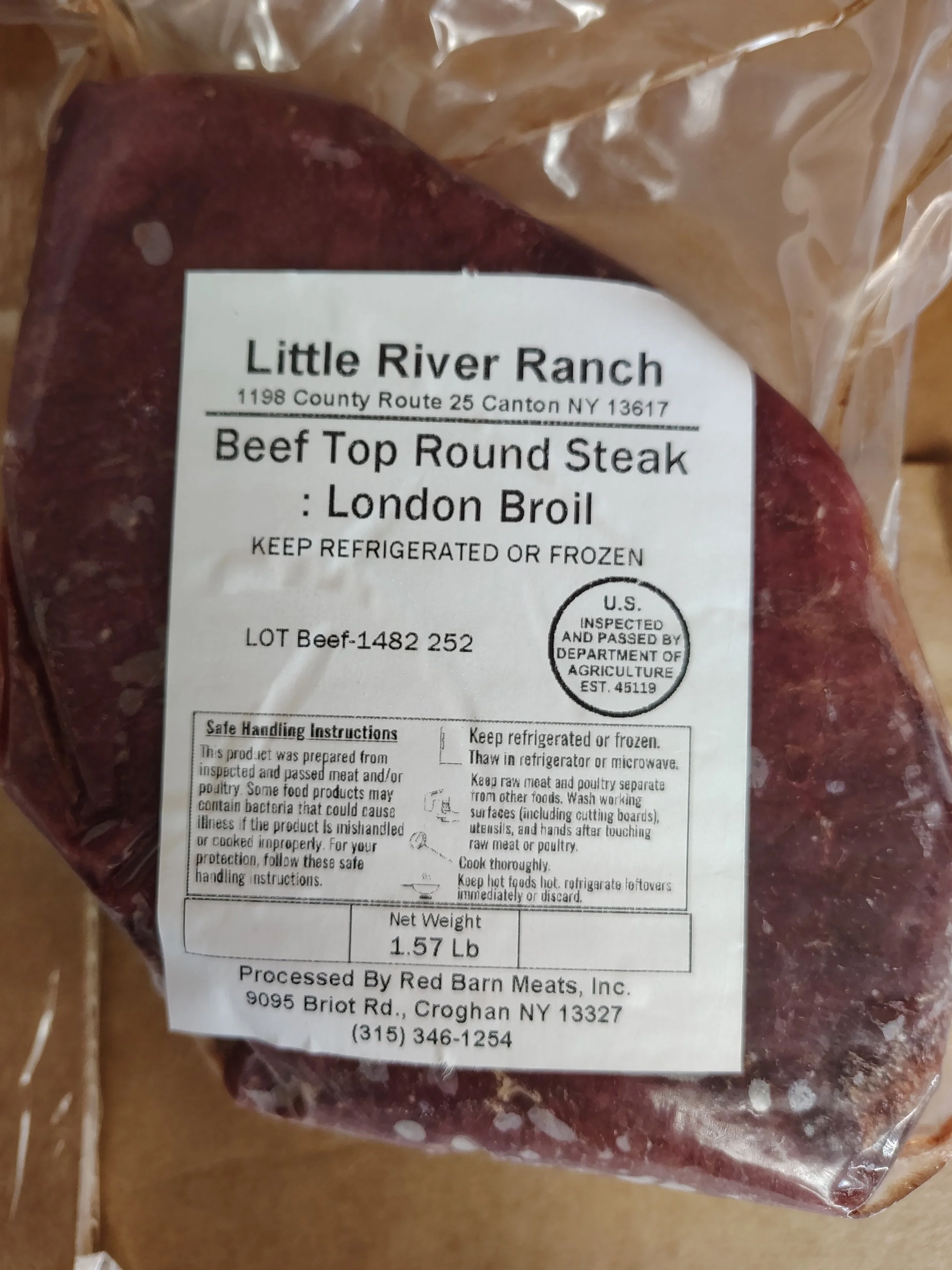 Top Round London Broil (2 per pack)