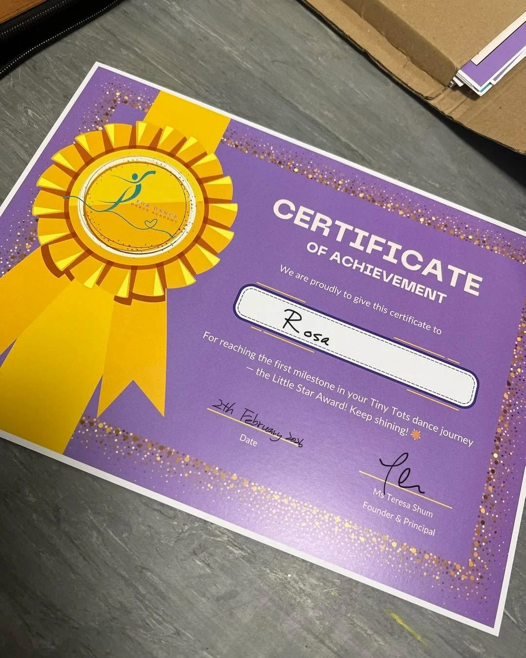 ✨ Our very FIRST certificate has been given out! ✨
Huge congratulations to Rosa, our Tiny Tots dancer. She just finished her first Little Star milestone and received her first dance certificate - such a special moment ❤️

We&rsquo;re so proud of her 