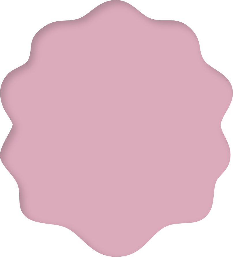 A pink scalloped button
