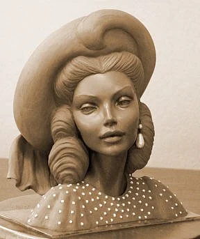 A 1940's lady vase in the series "Judith" by Vicky Oldham.