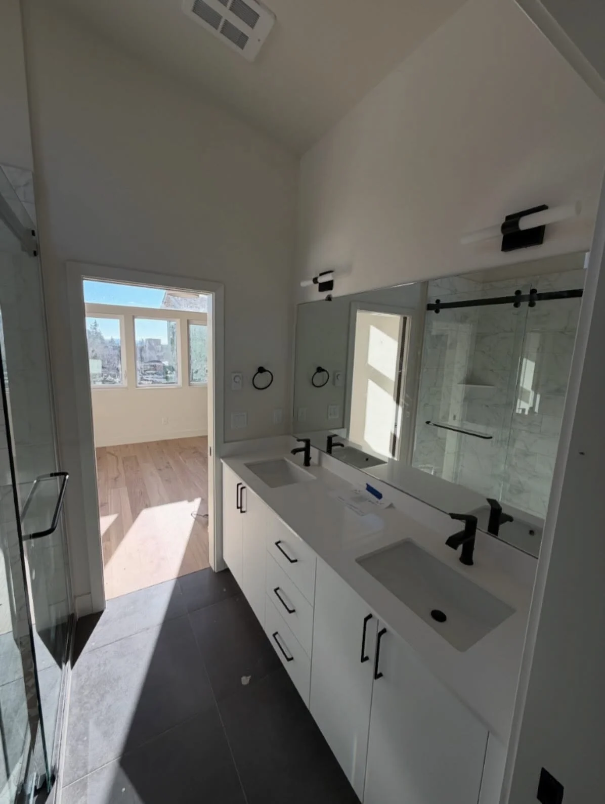 Frameless Vanity Mirror #mirror #mirrorcompany #seattlemirror #bellevuemirror #mirrorglasscompany #showerglass #framelessmirror