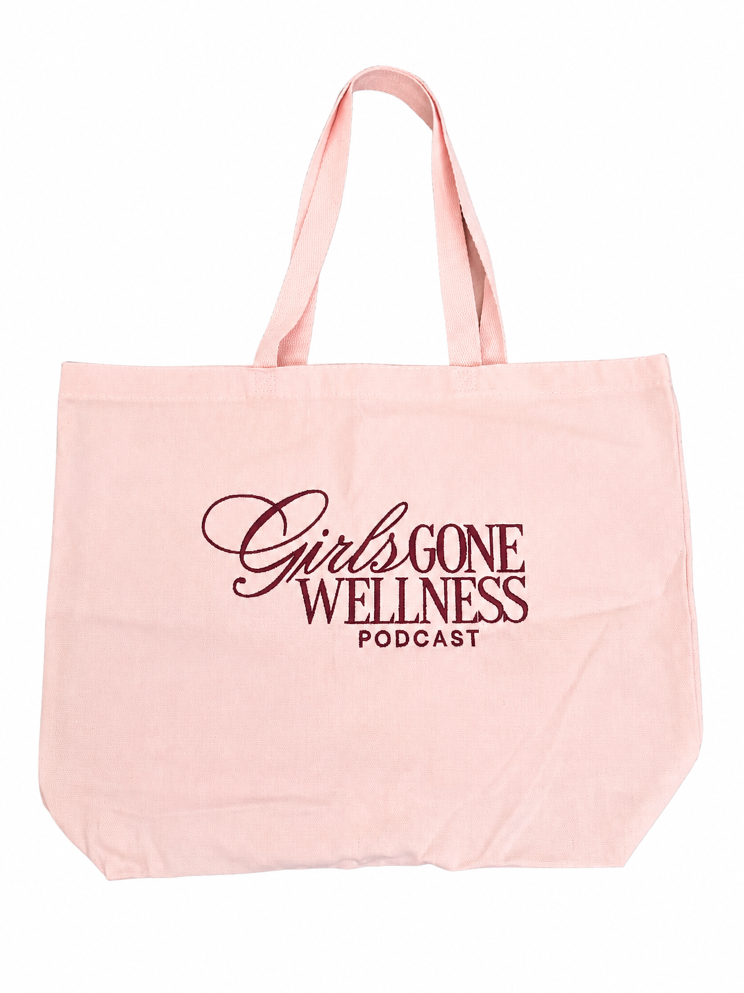 Pink and red wellness tote bag