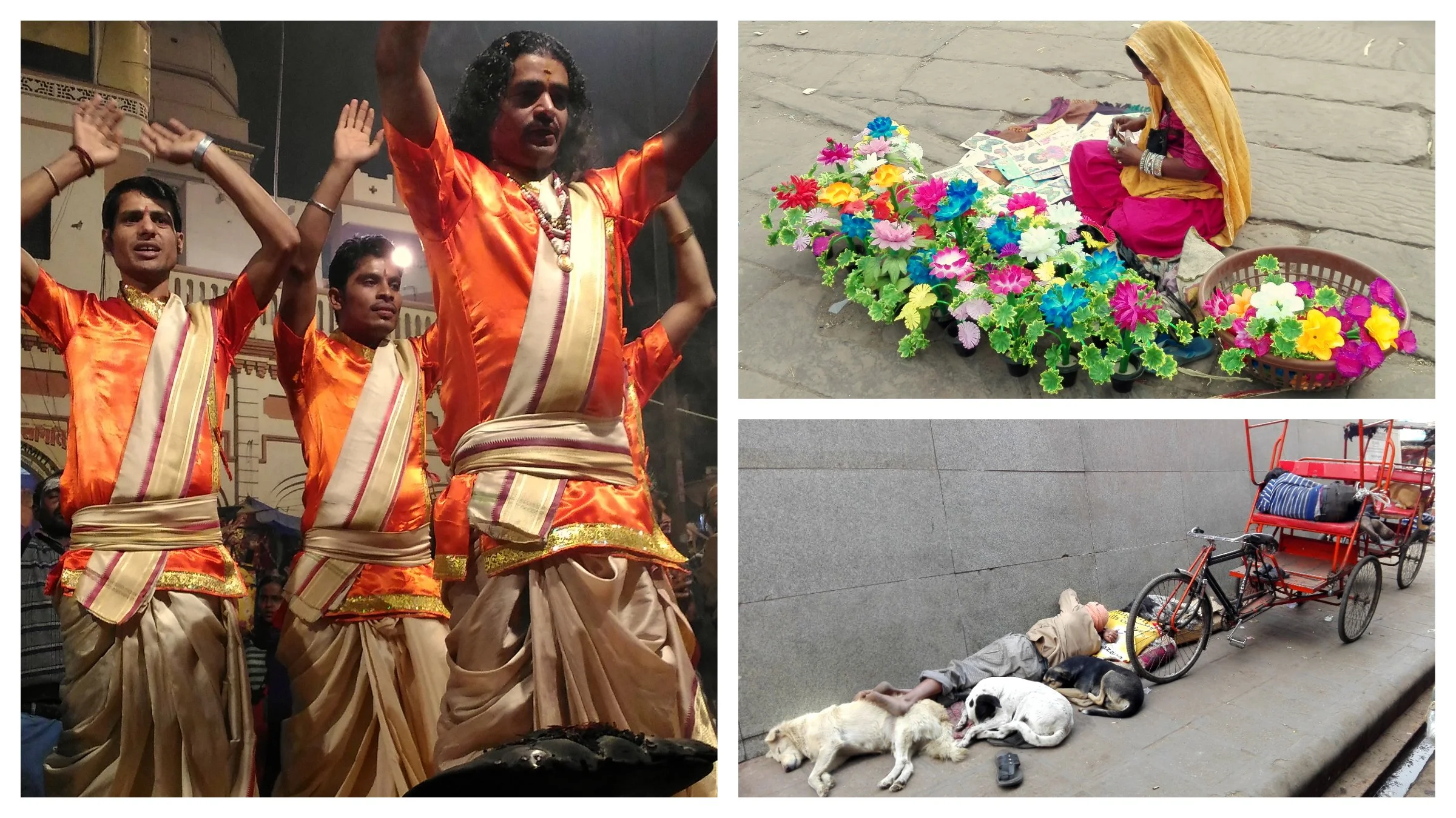 Collage di foto che ritraggono momenti di spiritualità, di povertà, di vita quotidiana con grande dignità