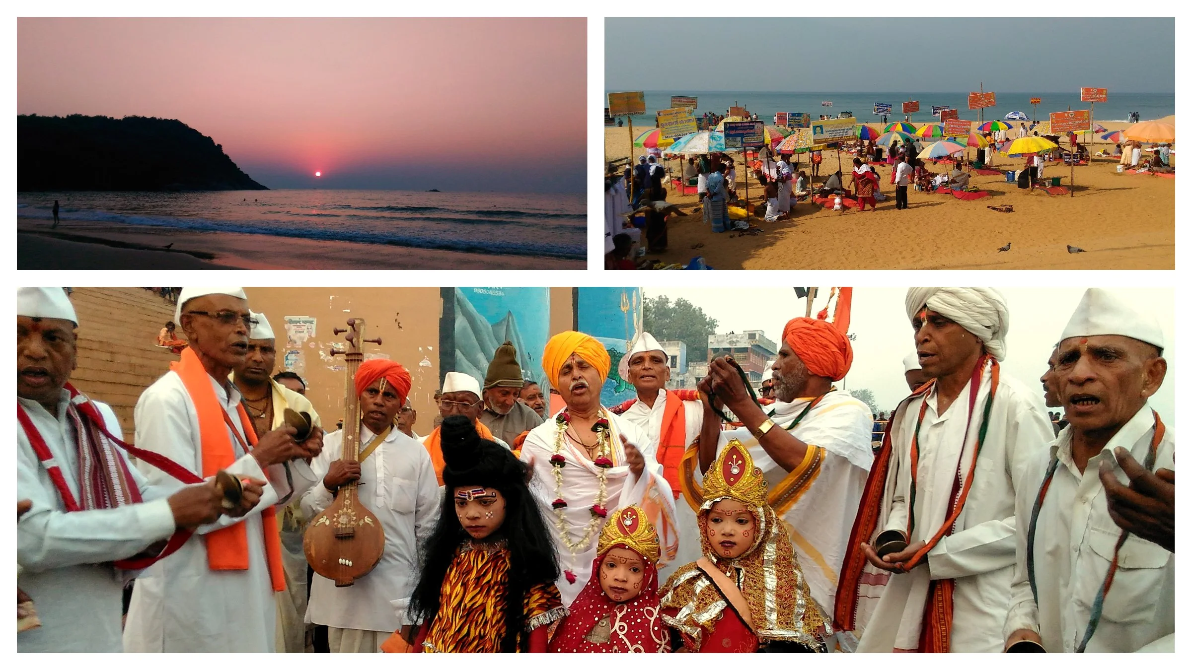 Collage di immagini dell’India che rappresentano paesaggi, vita quotidiana e tradizioni spirituali, con riferimento ai colori, alla cultura e all’atmosfera autentica del Paese