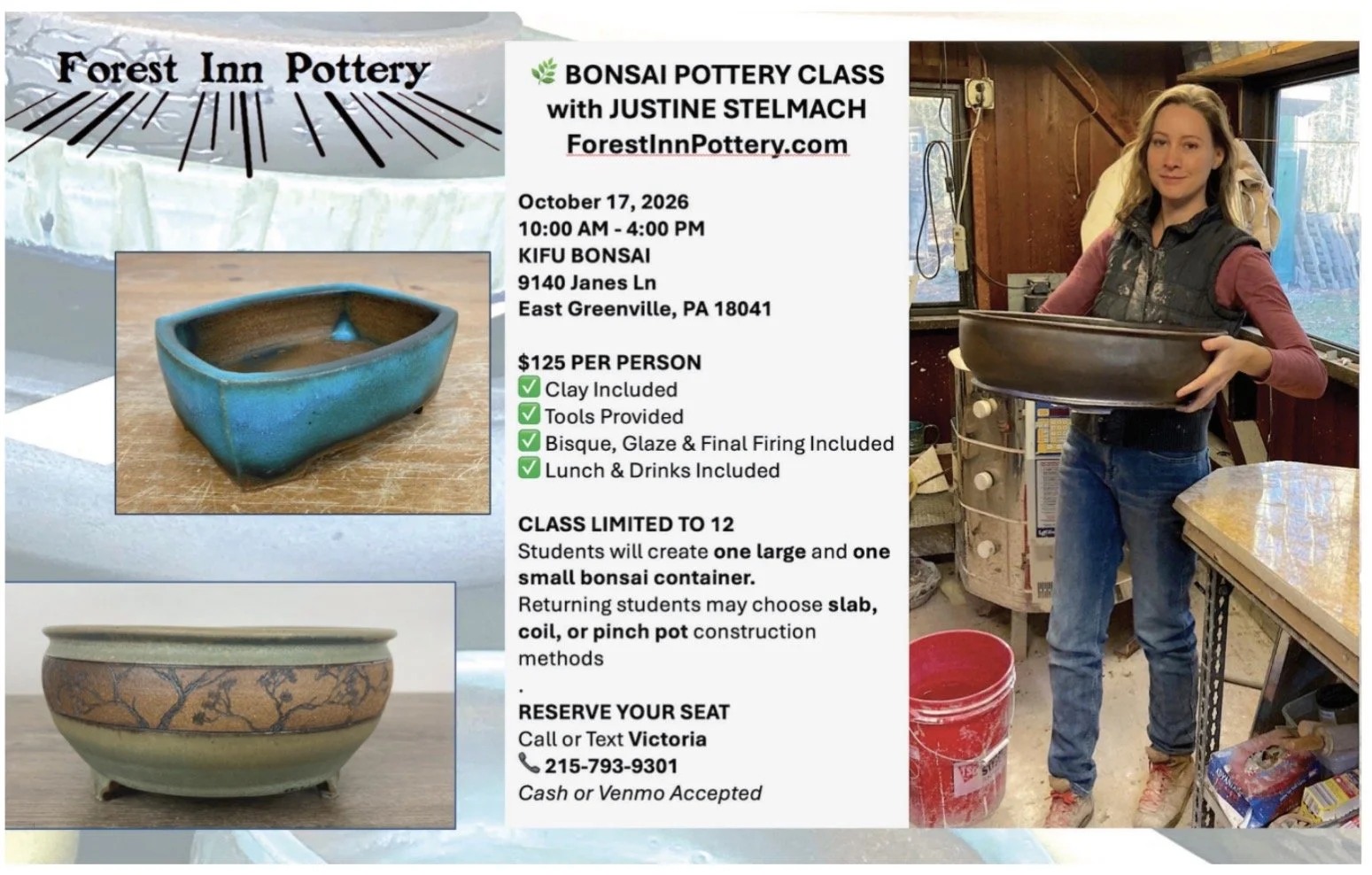 Slab built bonsai pot class