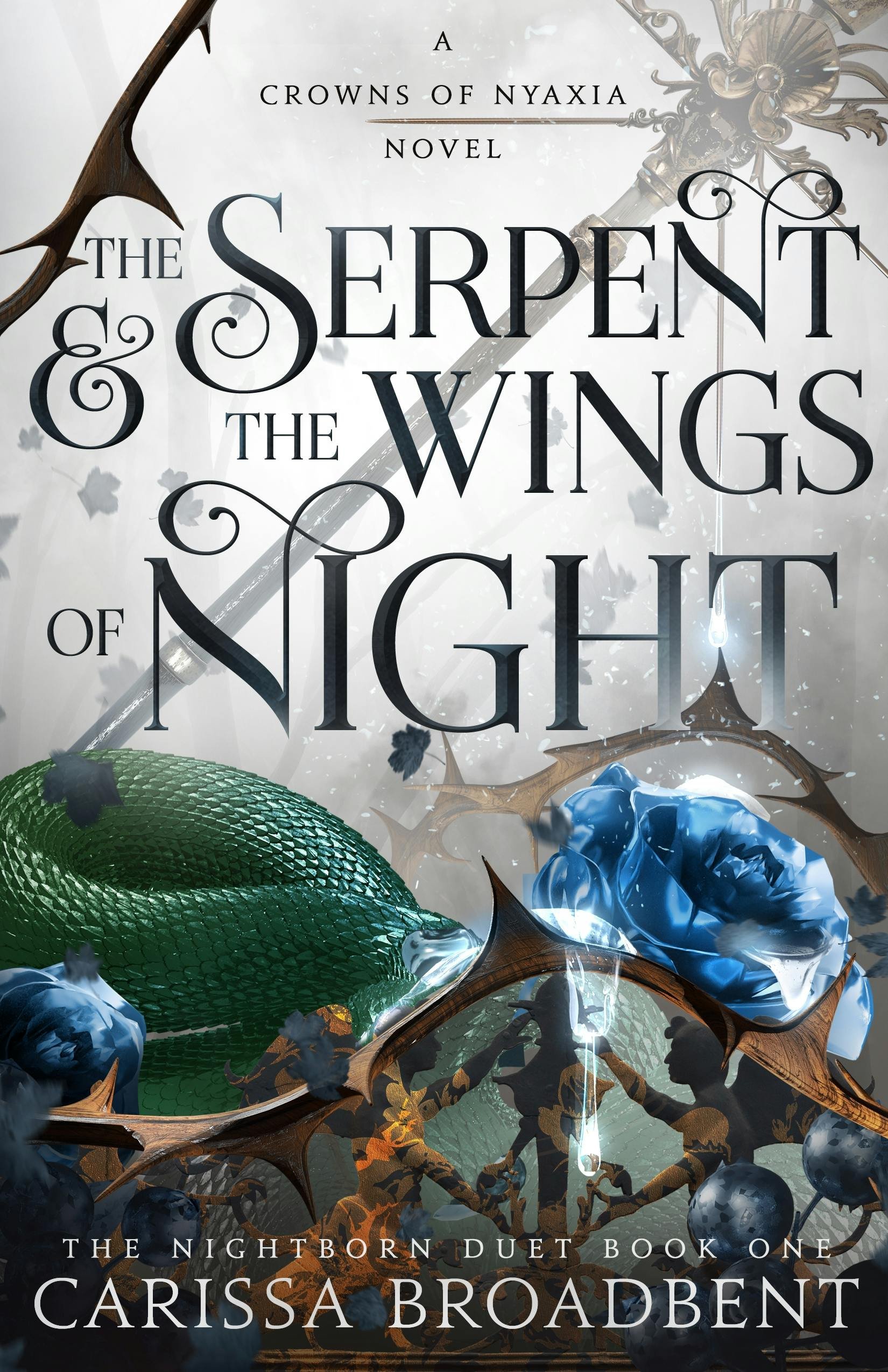 Book cover for "The Serpent & the Wings of Night" by Carissa Broadbent, a favorite read that captures Jena Miller's fascination with fantasy and growth.