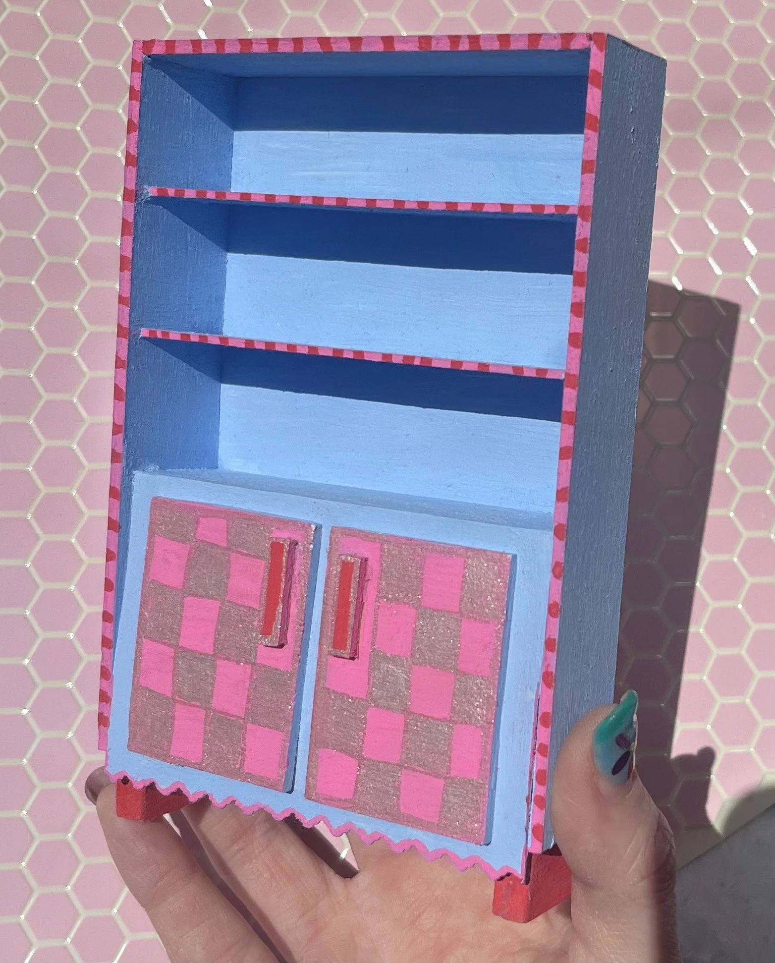 feltgirlworld miniatures tiny bookshelf