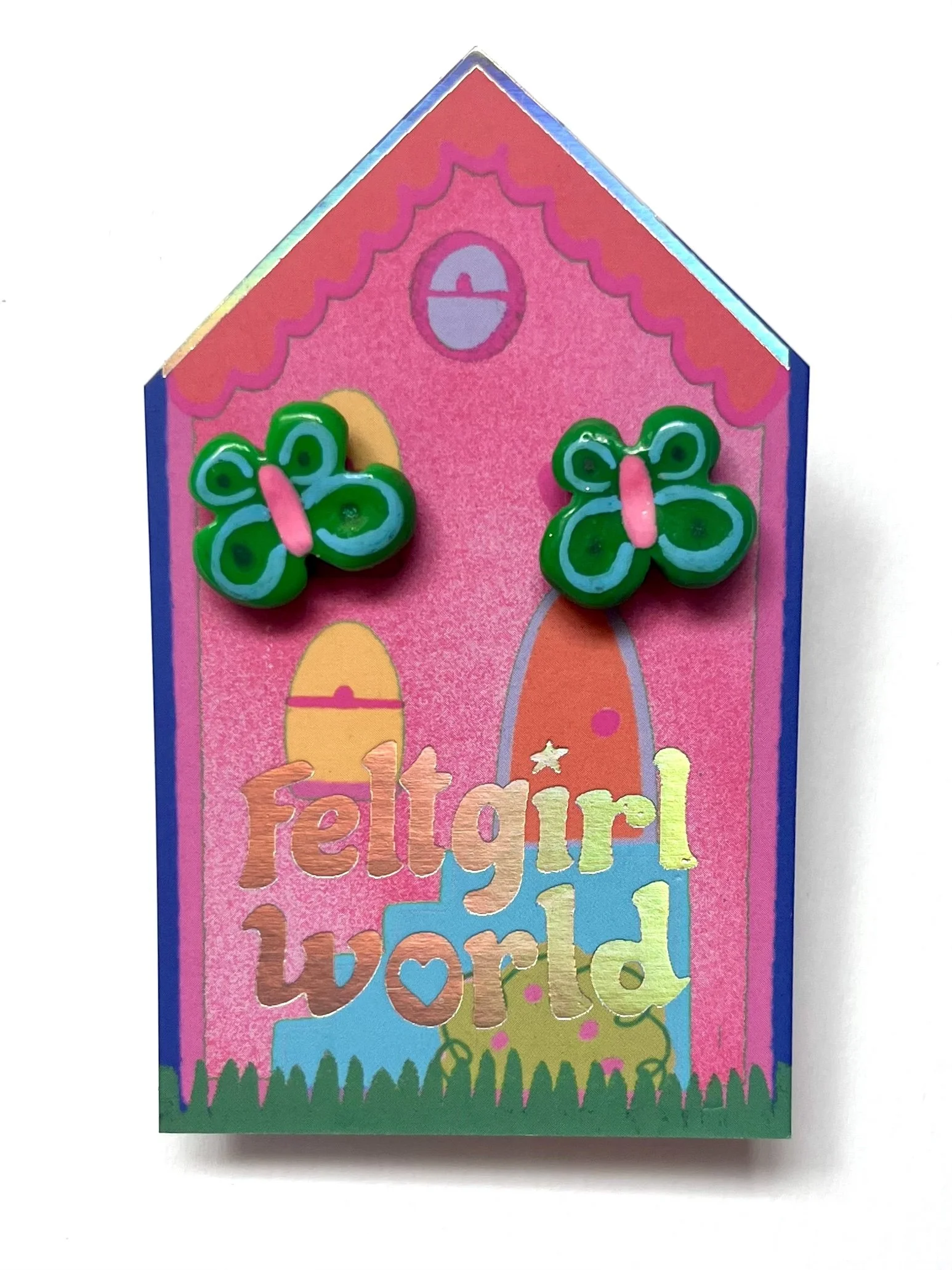 feltgirlworld Tiny Butterfly Studs