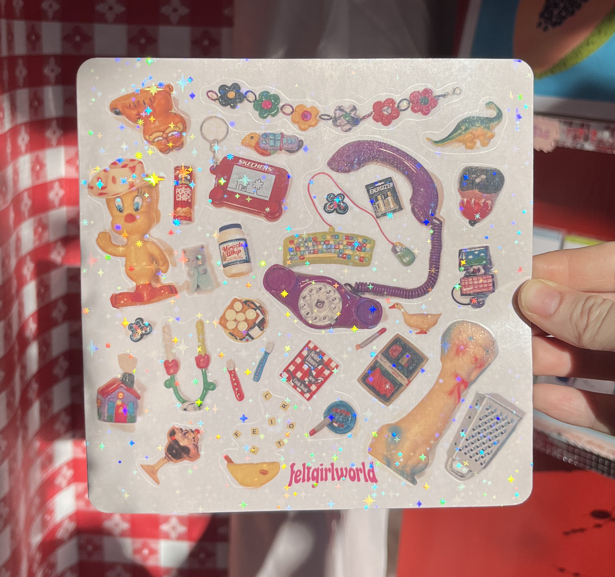 feltgirlworld Tiny Things Sparkle Sticker Sheet