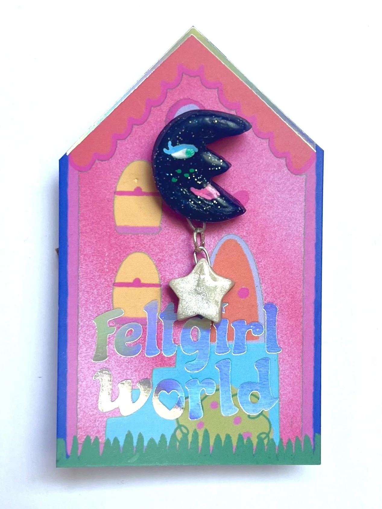 feltgirlworld Moon Star Pin