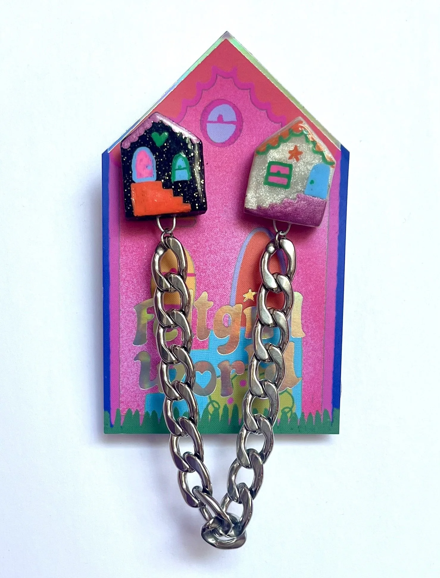 feltgirlworld house charm collar pins