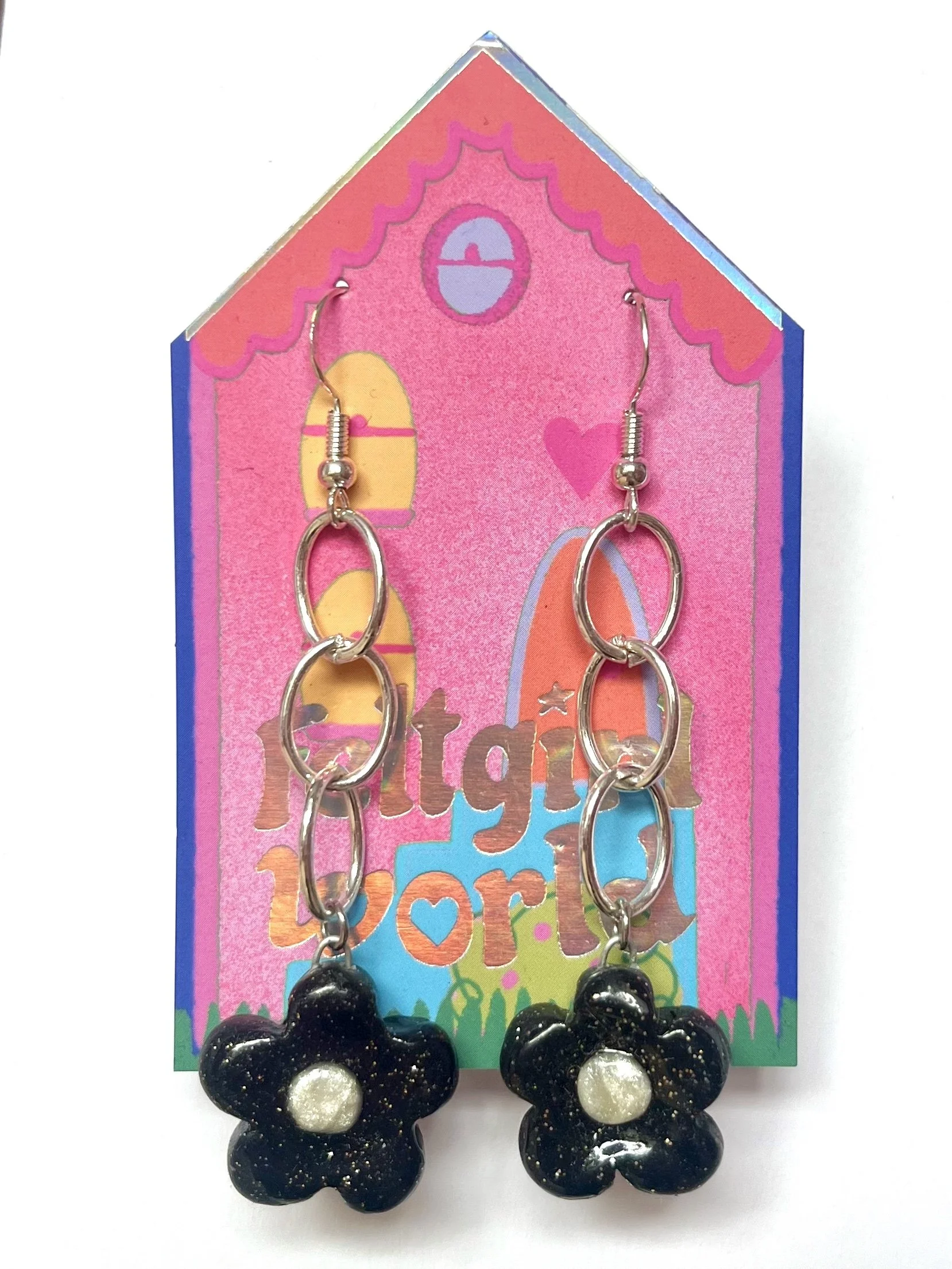 feltgirlworld Flower Dangle Earrings