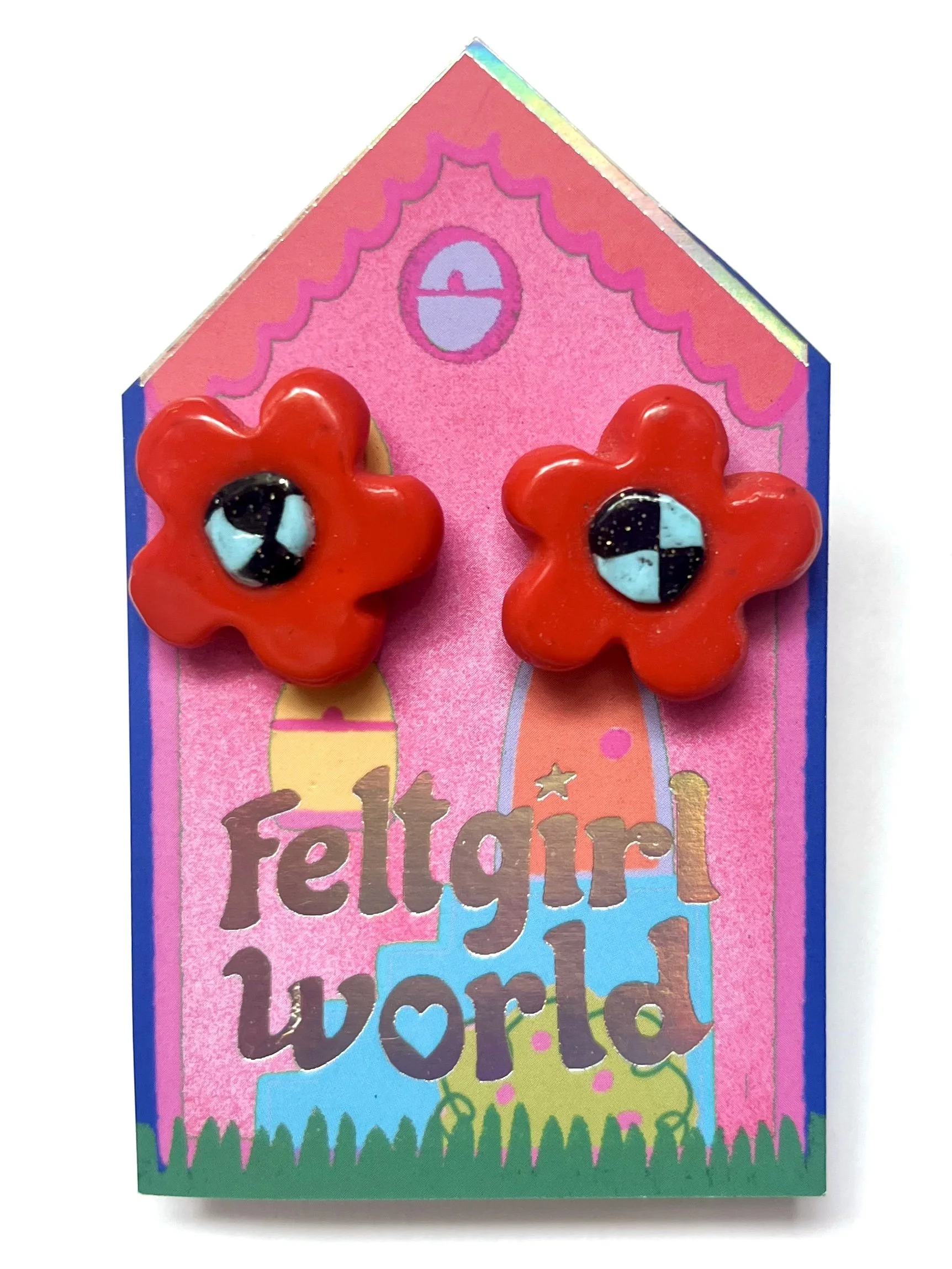 feltgirlworld Flower Studs