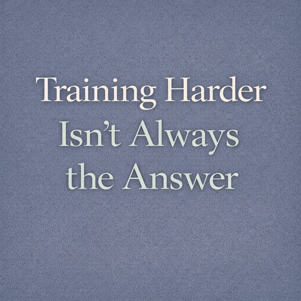 Training Harder Isn’t Always the Answer