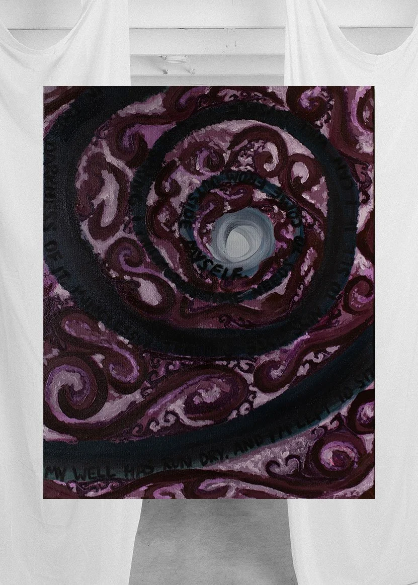 "Well" Original 16x20 Acrylic and Oil Pastel