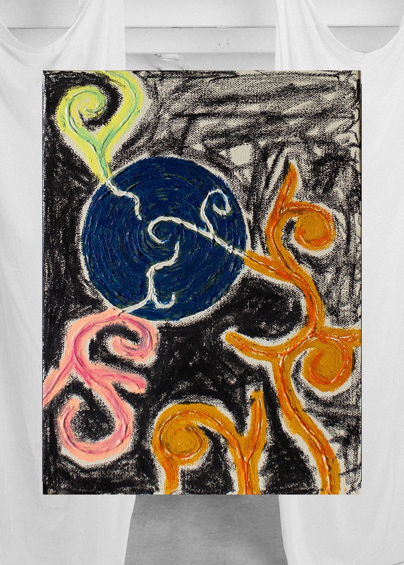 "Choices" Original 9x12 Acrylic and Oil Pastel