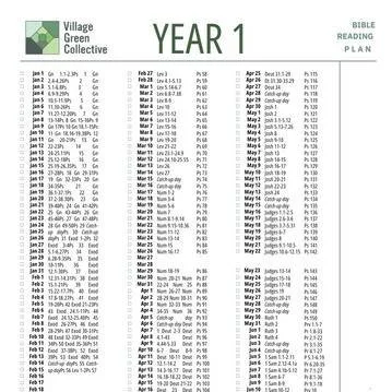 Village Green Collective 2 Year Bible Reading Plan