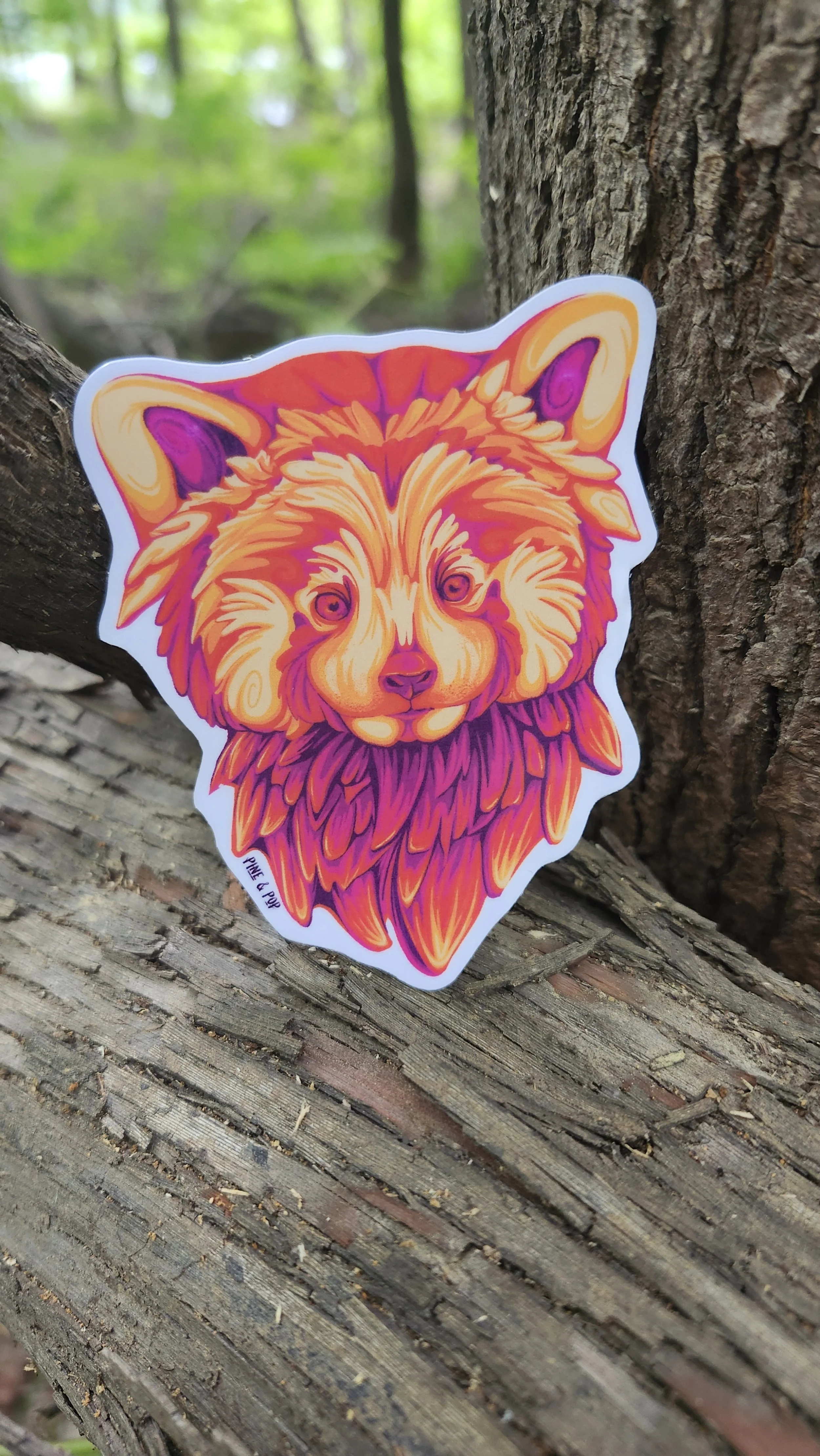Red Panda Head Sticker