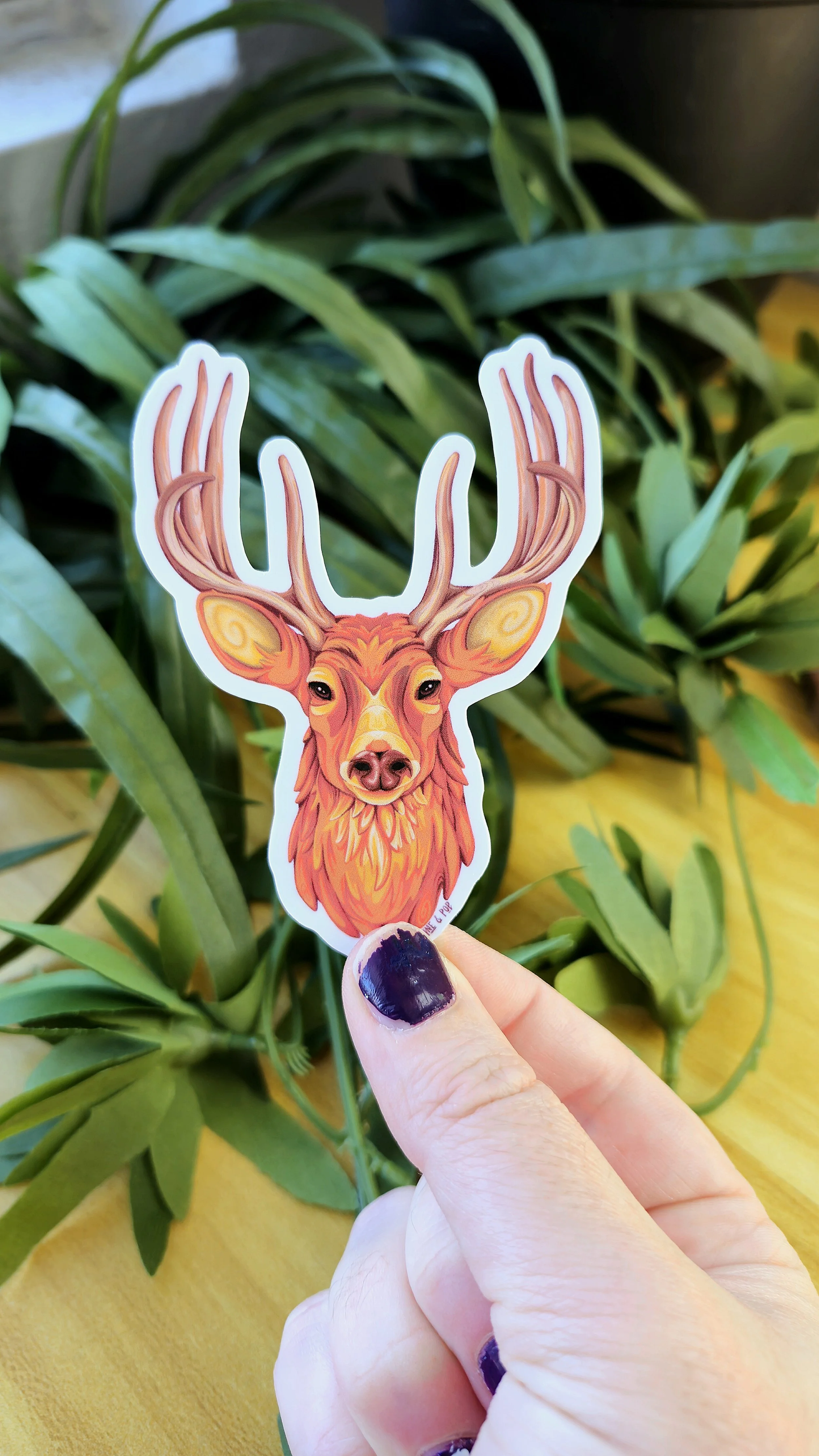 White-Tailed Deer Head Sticker