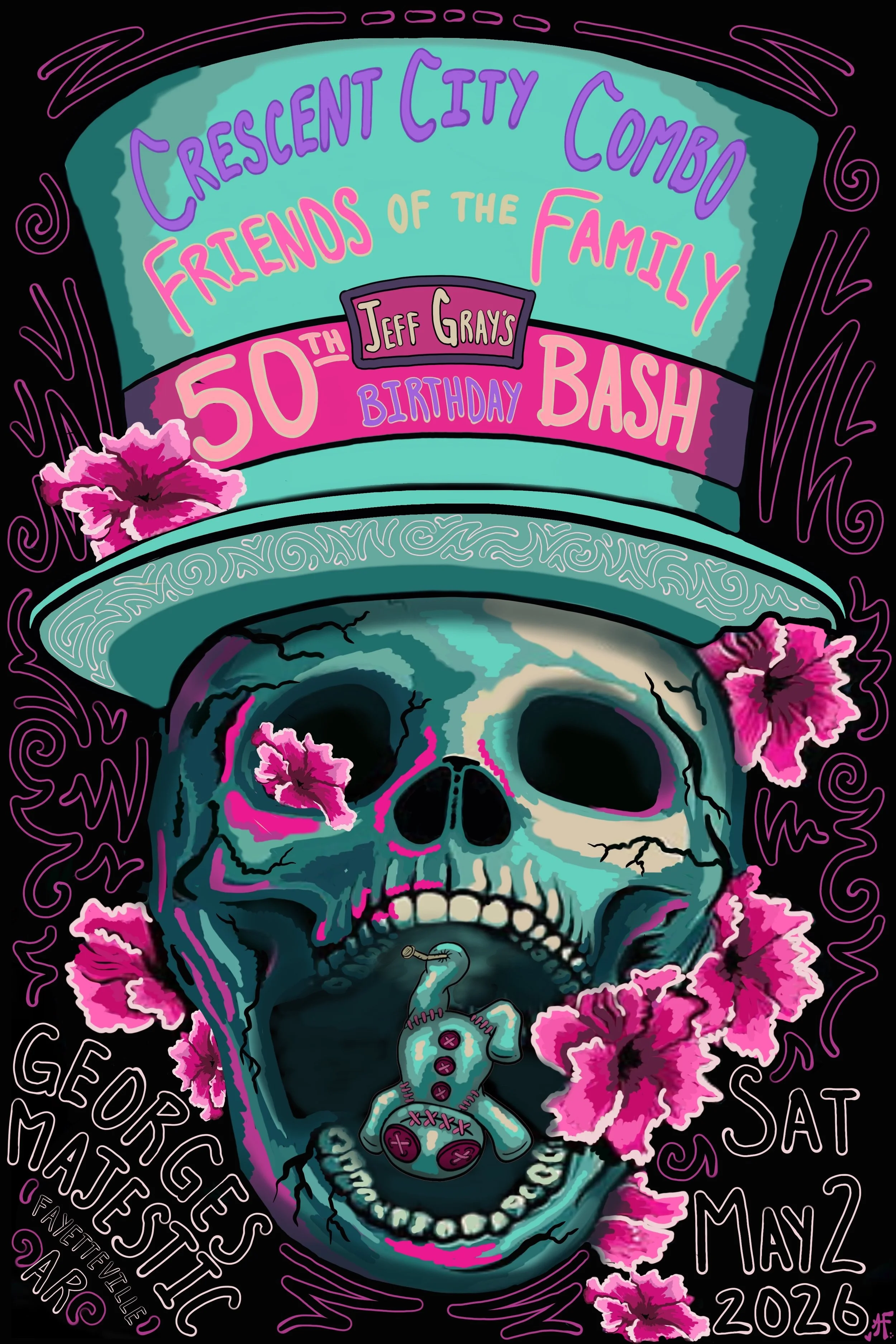 Crescent City Combo and Friends of the Family live at George's for Jeff Gray's 50th Birthday Bash