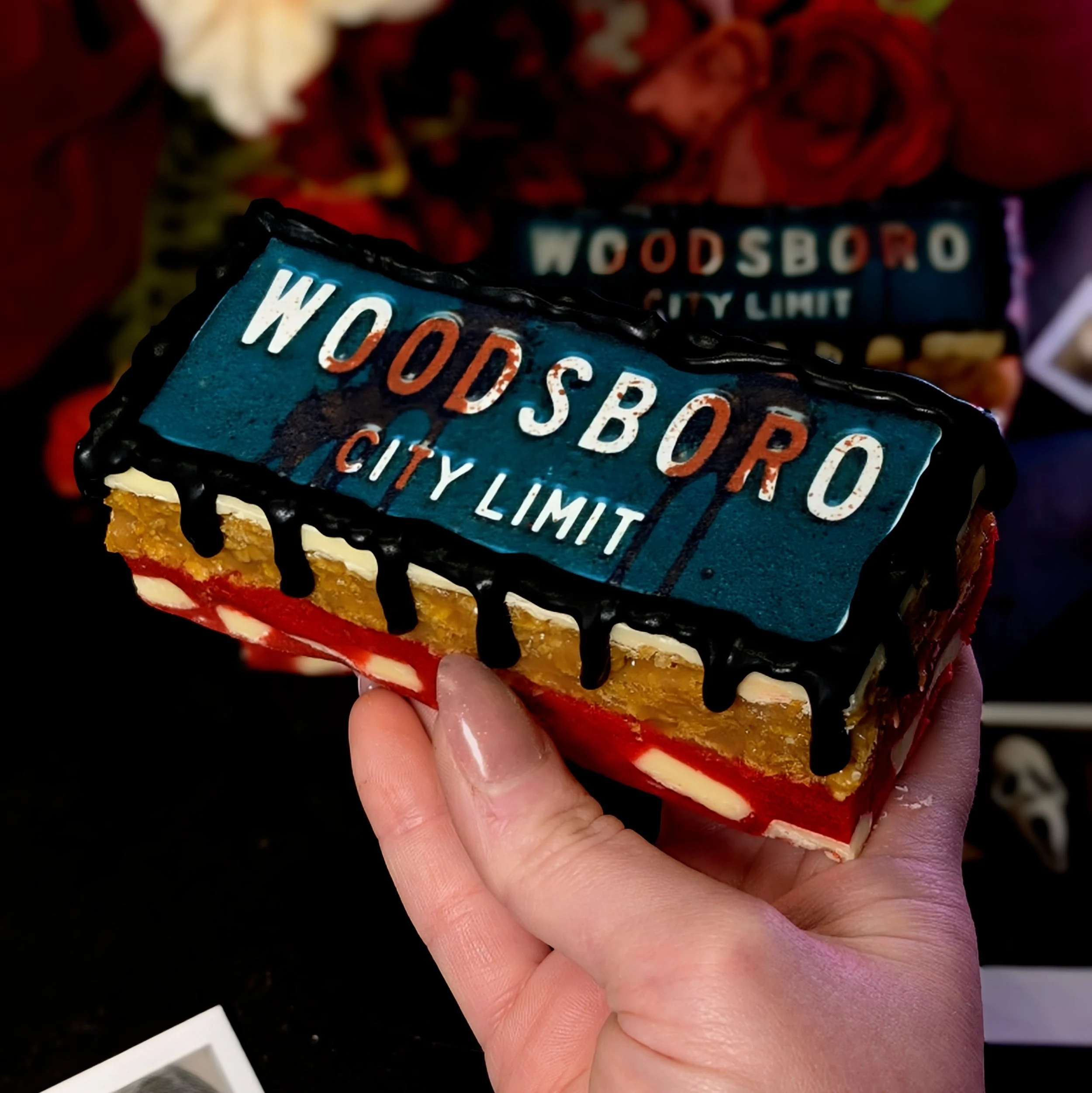 Scream Woodsboro sign blondie