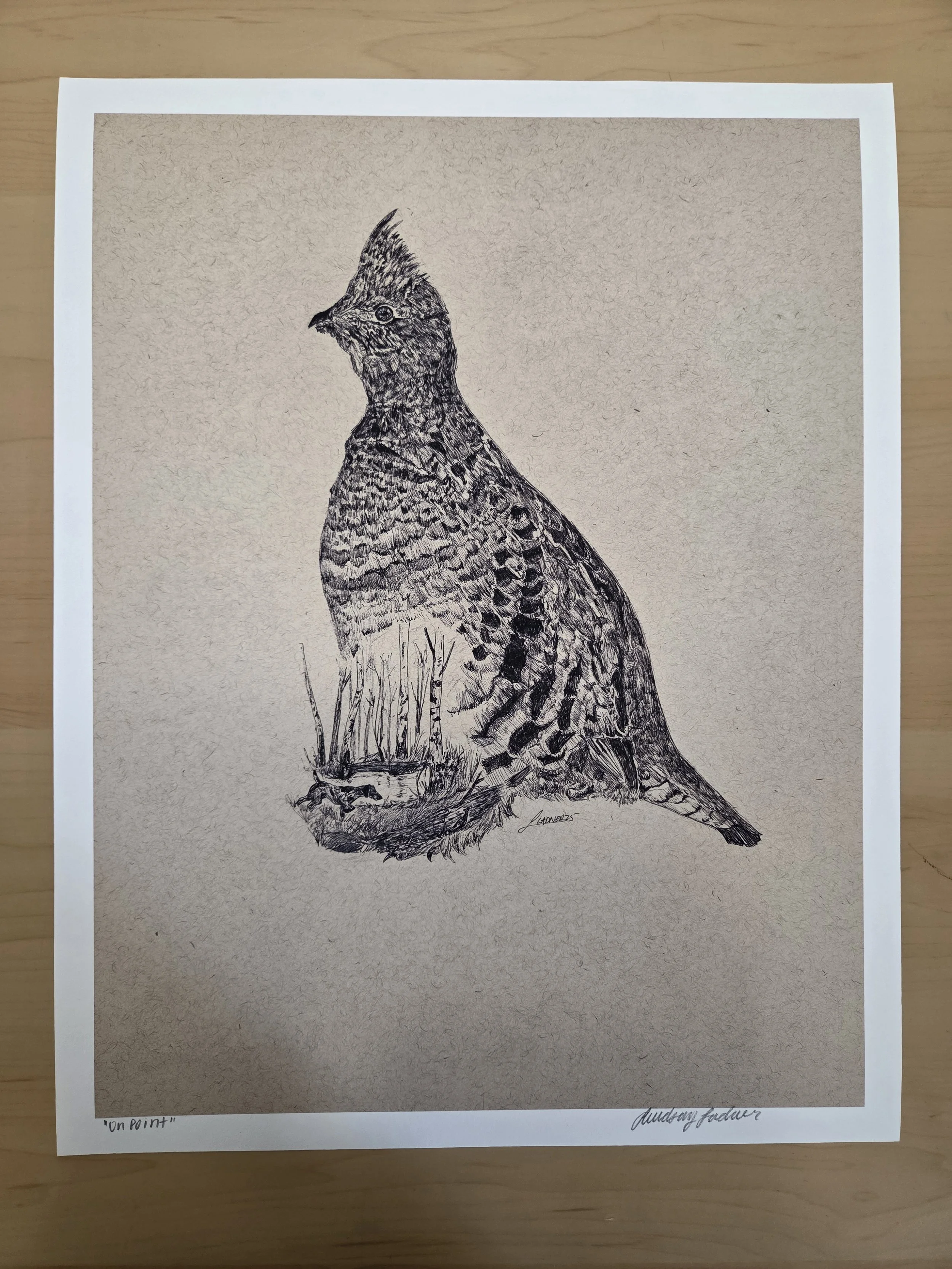 "On Point" Ruffed Grouse Glicee