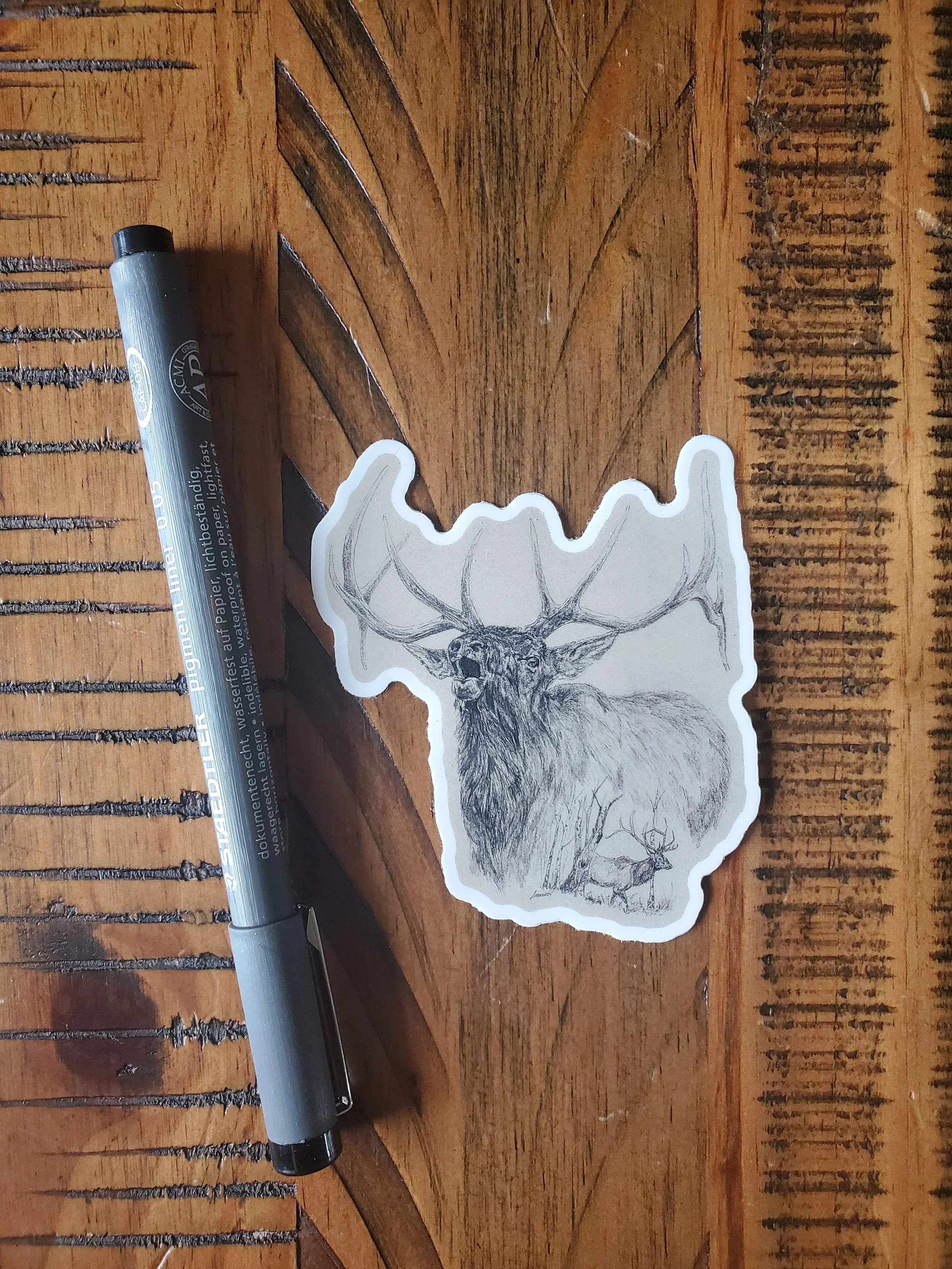 "Lone Bull" Sticker