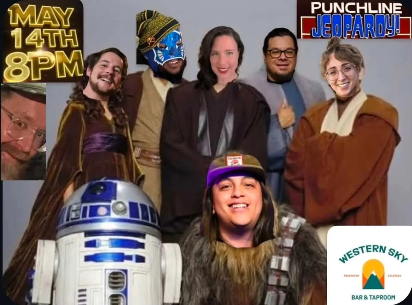 Yo! I finally made it on Jeopardy! 
I'll be @westernskybarco on Thursday 5/14 for Punchline Jeopardy hosted by @corystevens101 
●This is a special event, if I get one wrong answer I will be thrown into a Sarlacc pit.