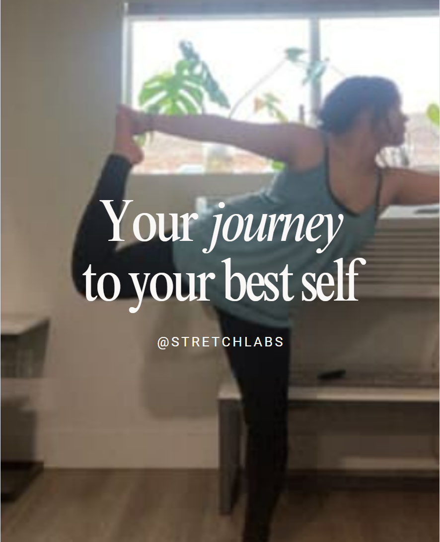 Women stretching while promoting stretch labs