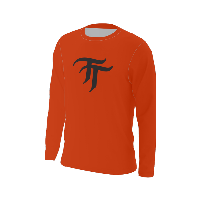 Long Sleeve T Shirt Orange FRONT.png (Copy)
