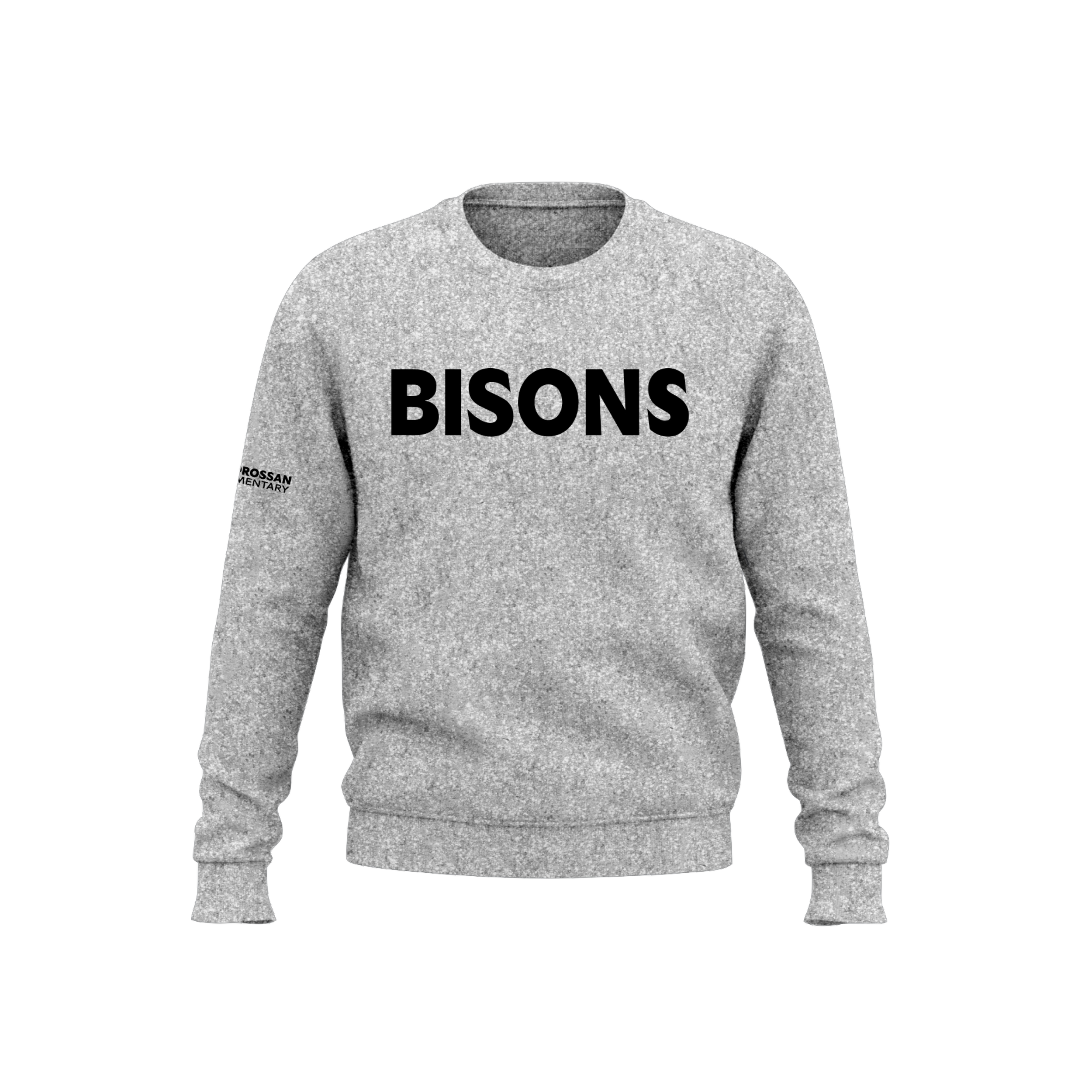 Crew neck light grey BISONS FRONT.png