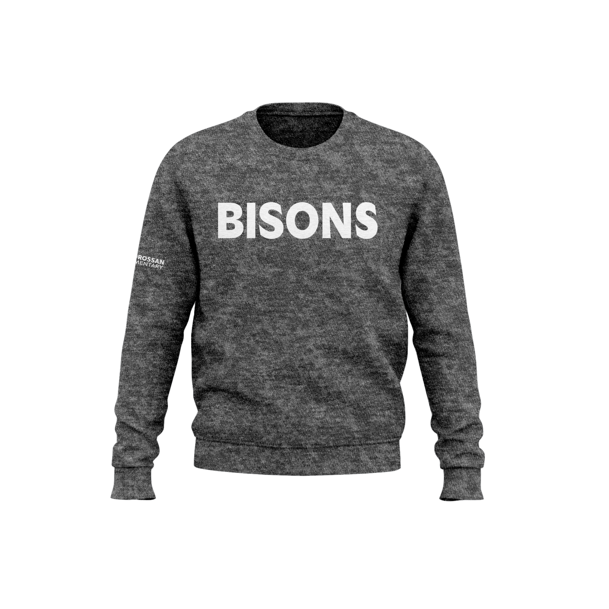 Crew neck dark grey BISONS FRONT.png