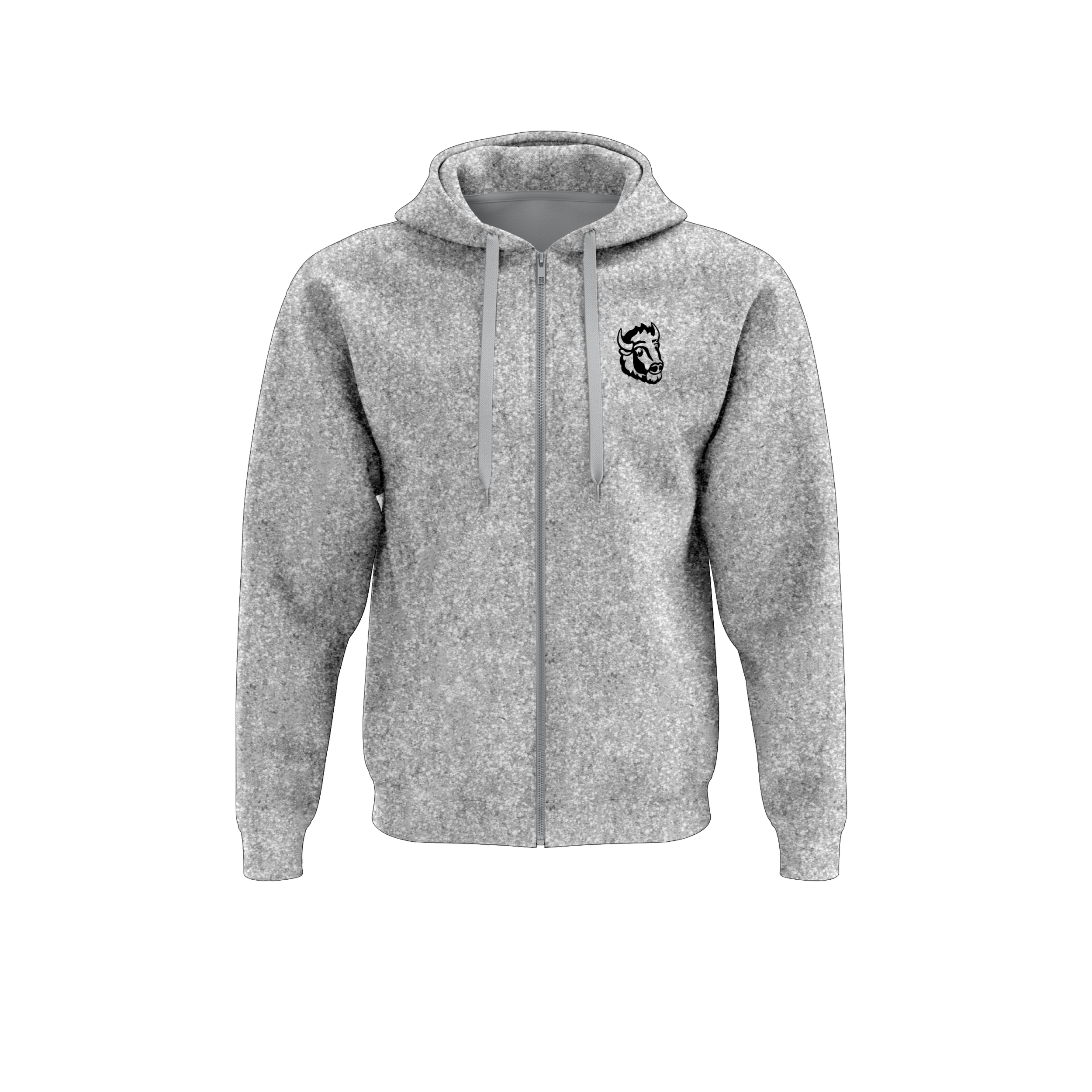 Full zipper light grey bison head FRONT.png